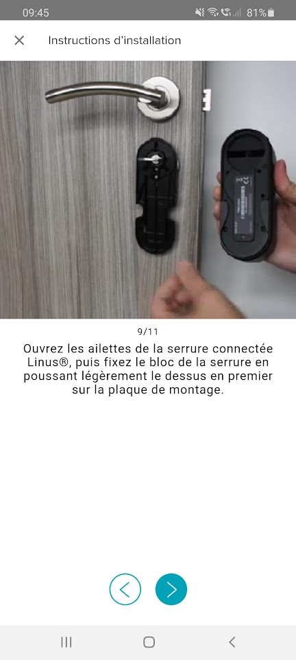 illustration d'installation de la serrure sur la porte