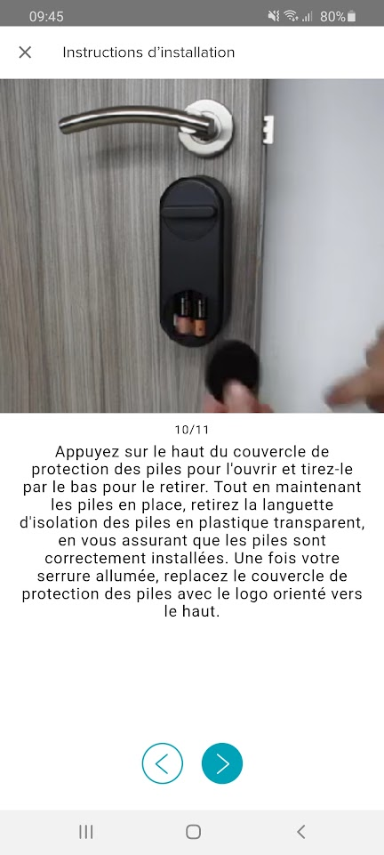 illustration d'installation de la serrure sur la porte