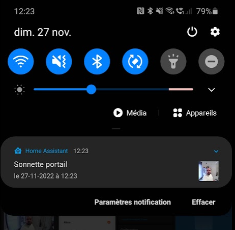 LSC Action DoorBell Home Assistant: notif resumée