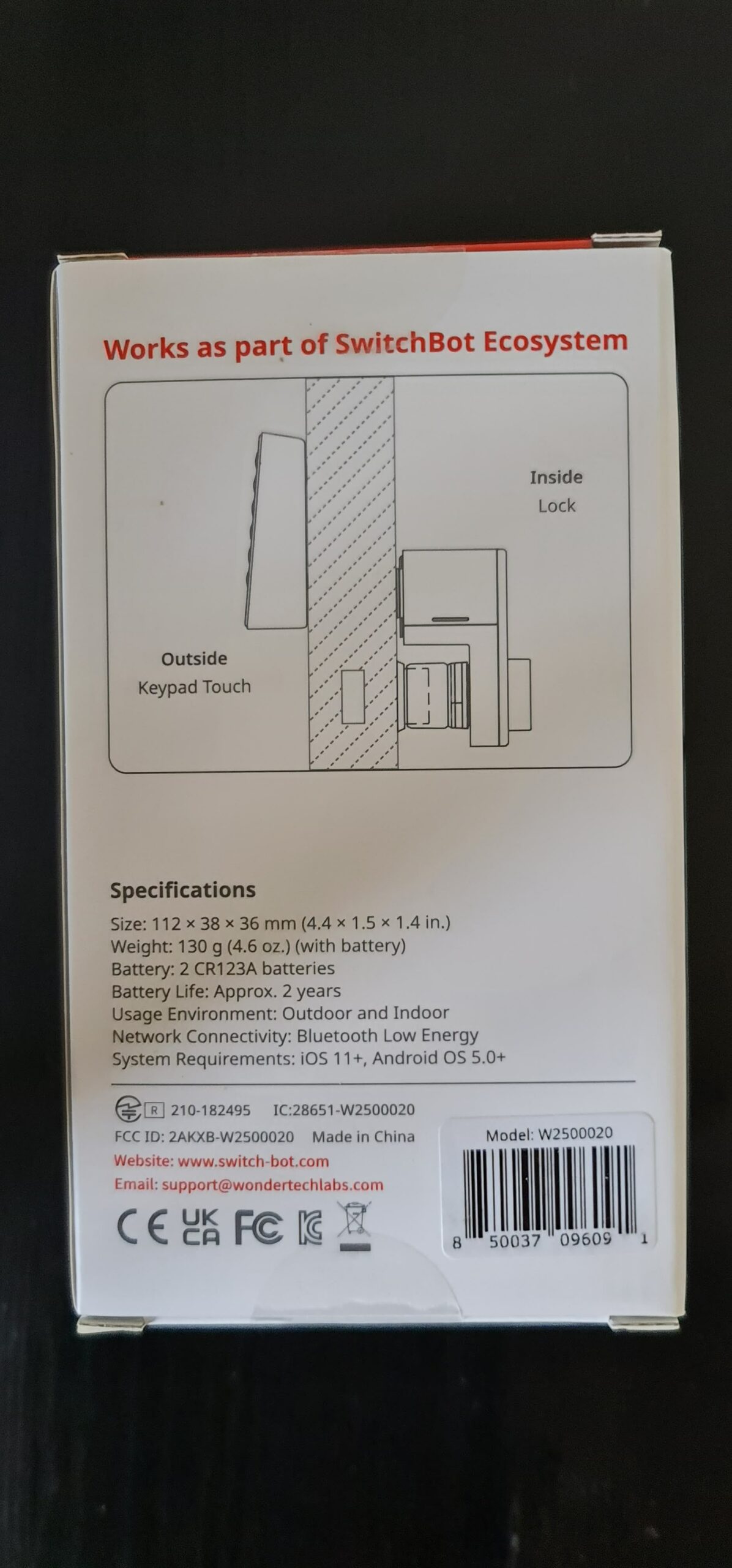 Le keypad touch de switchbot AutoDomo