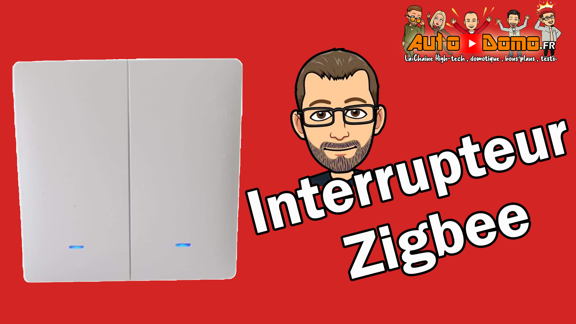 Interrupteur MOES zigbee connecté Double gang - AutoDomo